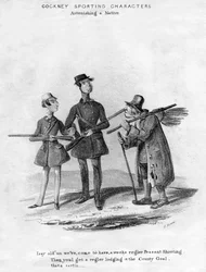 Personnages sportifs cockney. Étonner un indigène, XIXe siècle