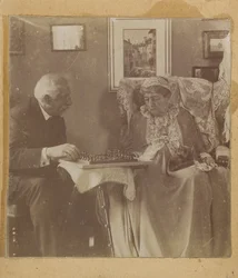 [Hardinge Hay Cameron et Lady Dalrymple jouant aux échecs]