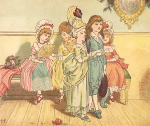 Gens à la mode (lithographie en couleur)