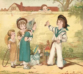 Gens de mer (lithographie en couleur)