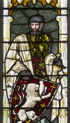 Cambridge, Trinity College, Heaton Butler & Bayne, Henry Holiday, Simon de Montfort, 1870, adapté de Carl Almquist