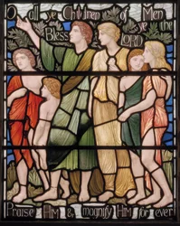 Ô vous tous, enfants des hommes, détail de la fenêtre Benedicite