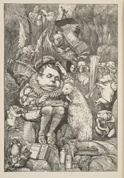 Le Castor apporta du papier, un portfolio et des plumes