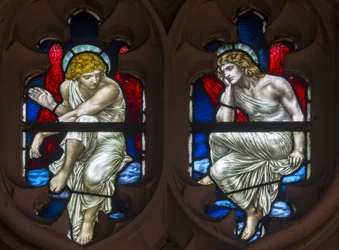 Westminster, St Margaret, James Powell & Sons, Henry Holiday, Anges en tracé, 1883