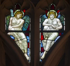 Westminster, St Margaret, James Powell & Sons, Henry Holiday, Anges en tracé, 1883