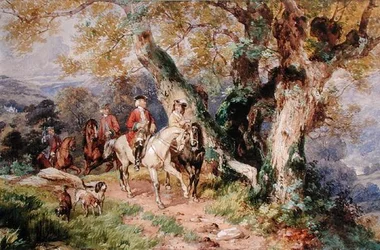 Figures du XVIIIe Siècle dans un Paysage