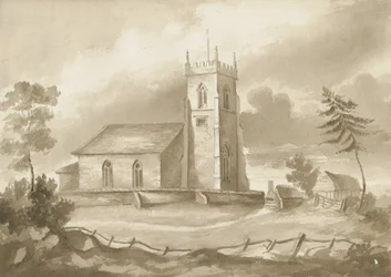 Église de Codsall : dessin sépia, nd [1844]
