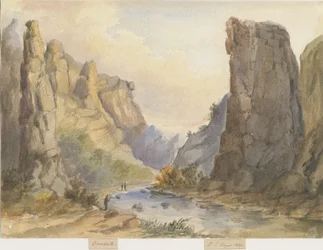 Dovedale - paysage : peinture à l