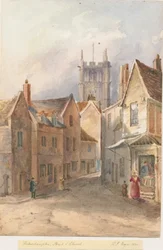 Wolverhampton - Église Saint-Pierre : aquarelle