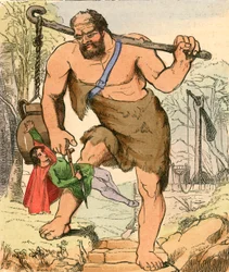 Jack surpris en train de dormir par le vieux Blunderbore