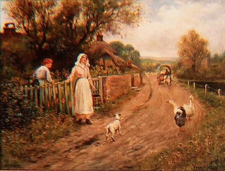 Près de la porte du jardin