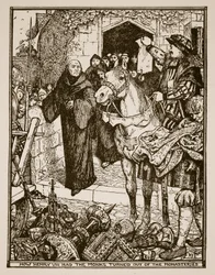 Comment Henri VIII a expulsé les moines des monastères, illustration de 