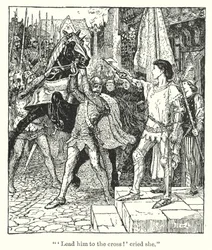 "Conduisez-le à la croix ! cria-t-elle" (litho)