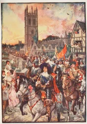 Le prince Rupert à Oxford, partant pour la bataille, illustration de 