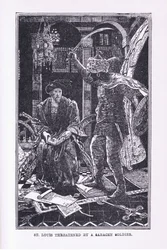 Saint Louis menacé par le soldat sarrasin