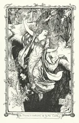 La princesse est engloutie par la terre (gravure)
