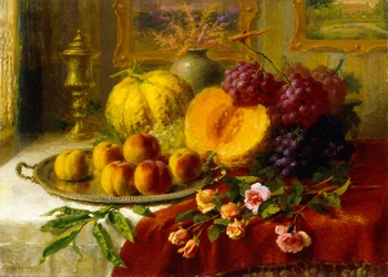Nature morte sur une table dans un intérieur