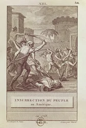 Insurrection du peuple américain en 1768, gravée par David