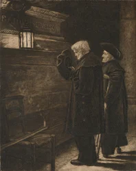Les pensionnaires de Greenwich à la tombe de Nelson, vers 1868, 1896