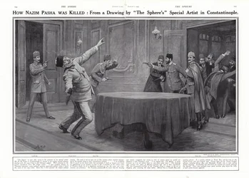 Assassinat de Nazim Pacha par les Jeunes Turcs, Constantinople, 23 janvier 1913