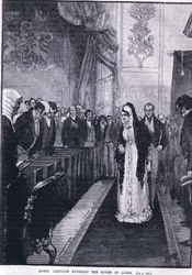 La reine Caroline entrant à la Chambre des Lords