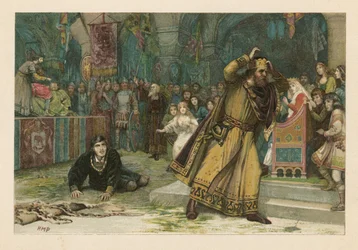 La scène de la pièce de Hamlet
