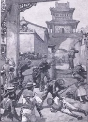 La guerre en Chine : Les combats à Tientsin, illustration de l