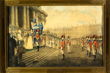 ?Temple Bar & Association de St Paul recevant leurs couleurs devant St Paul le 7 décembre 1798?