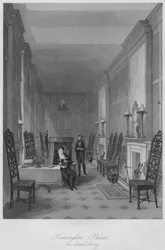 Palais de Kensington. La bibliothèque du Sussex, vers 1841