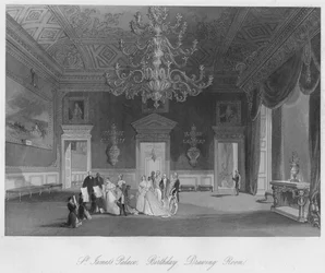 Palais de St. James. Anniversaire. Salon de dessin, vers 1841