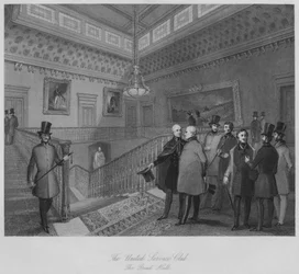 Le United Service Club. La Grande Salle, vers 1841