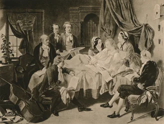 Le lit de mort de Mozart, 1910