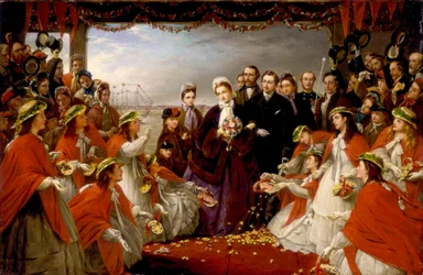 Le débarquement de S.A.R. la princesse Alexandra à Gravesend, 7 mars 1863