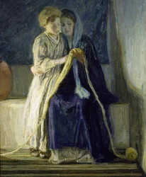 Christ et sa mère étudiant les Écritures