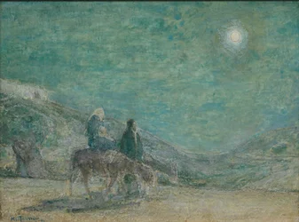 Fuite en Égypte, vers 1916 (huile sur panneau de bois)