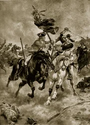 La bataille de Blenheim : La cavalerie en action, illustration de 