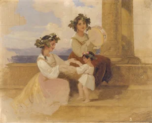Jeunes paysannes - Sorrente, vers 1870