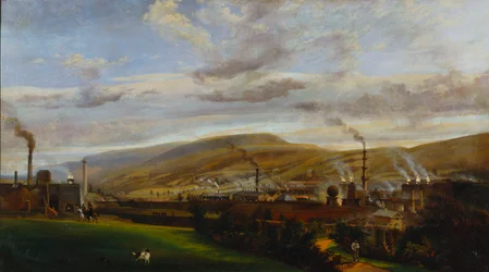 Paysage industriel du sud du Pays de Galles