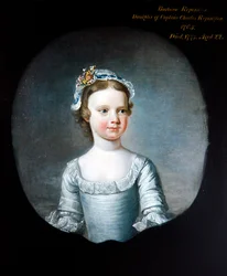 Portrait de Barbara Repington en jeune fille, mi-longueur