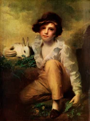 Garçon avec un lapin, vers 1814, 1924