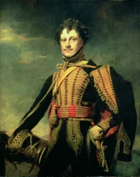 Lt. Col. Sir John James Fraser en uniforme de hussard