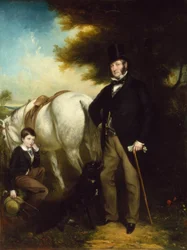 Sir John Henry Lethbridge et fils / Peint par H.R.Graves