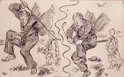 Frustration sur le parcours de golf, illustration du magazine 