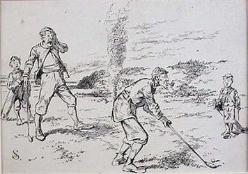 Le golfeur distrait, illustration du magazine 