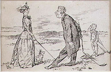 Le golfeur courtois, illustration du magazine 
