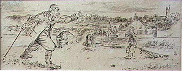 Le Golfeur furieux, illustration du magazine 