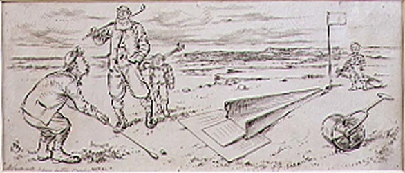 Le golfeur guidé, illustration du magazine 