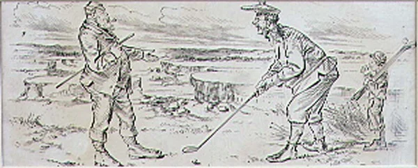 Le golfeur hésitant, illustration du magazine 