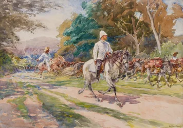 Un officier colonial, peut-être Haïti, vers 1900