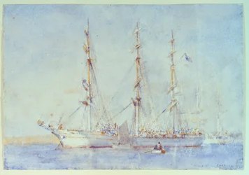 Navire français Marecual de Cashes à Falmouth, juillet 1914, début du 20e siècle